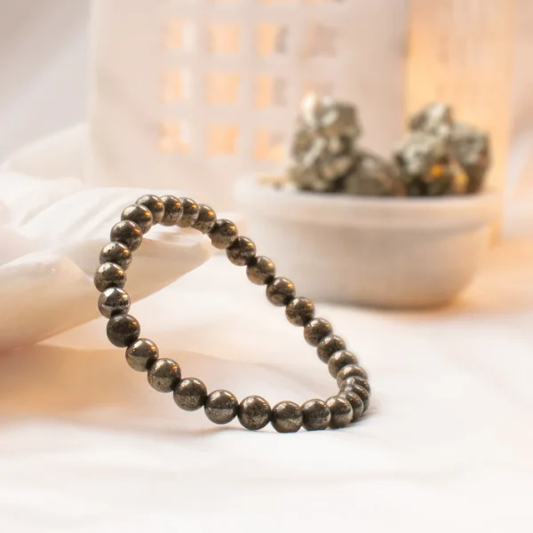 Raw Pyrite Bracelet (Women - 6mm Beads)