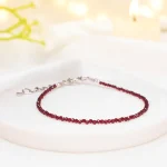 Garnet Anklet with FREE Rose Quartz 6mm Bracelet - Image 7