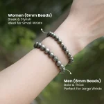 Raw Pyrite Bracelet (Women - 6mm Beads) - Image 3