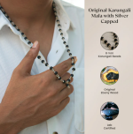 Silver Capped Karungali Malai – with Free Karungali Bracelet Gift (Govt. Certified) - Image 2