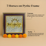7 Horses on Raw Pyrite Frame - Image 4